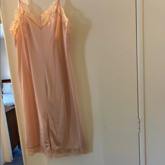Elegant Pink Lace Trim Slip - Picture 2 of 2